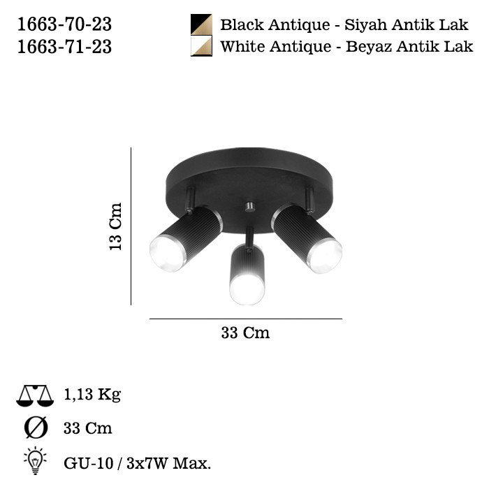 Opviq Lume - 70-23 Candelabro de Cuerpo de Metal en Laca Negra y Antigua Opviq Lume - 70-23 Candelabro de Cuerpo de Metal en Laca Negra y Antigua